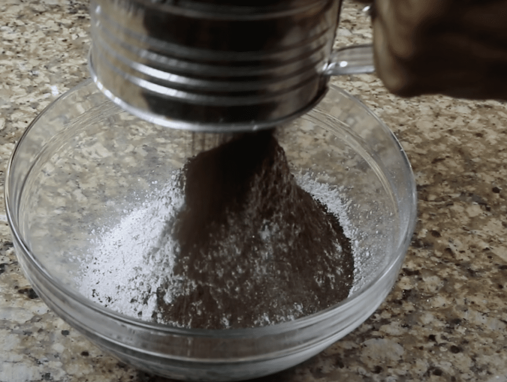 confectioners' sugar and chocolate